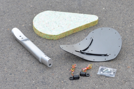 Bobber Sitz-Kit in edelstahl, Monolever